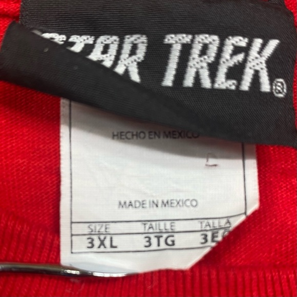 2013 Star Trek Command Uniform Red CBS Studios T-Shirt Size 3XL - Picture 7 of 10